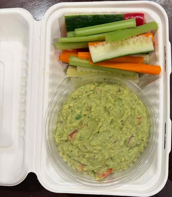 Guac And Veggie Platter.